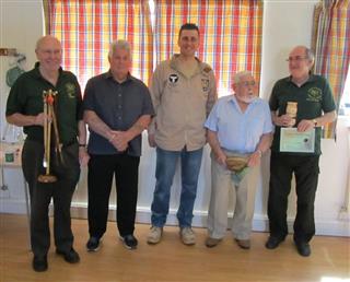 Winners of the July certificates with Richard Findley